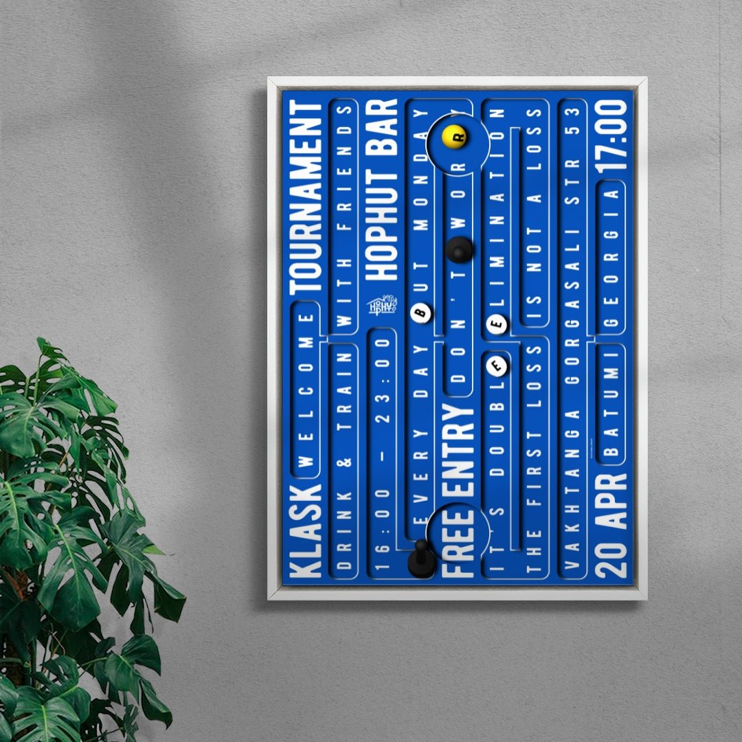 Klask contemporary wall art print by Mikhail Lychkovskiy - sold by DROOL
