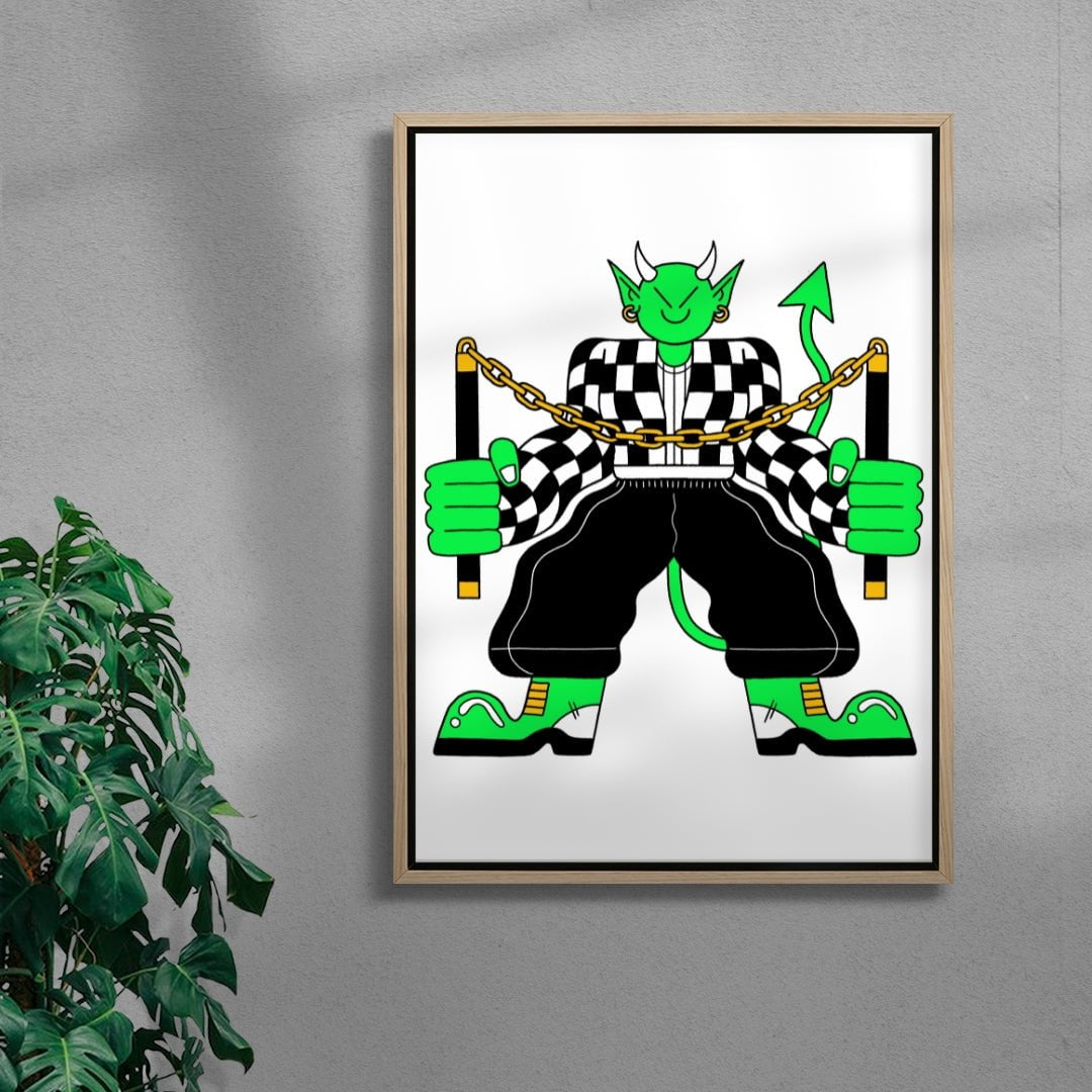 Face Your Demons contemporary wall art print by Jamie Muck - sold by DROOL