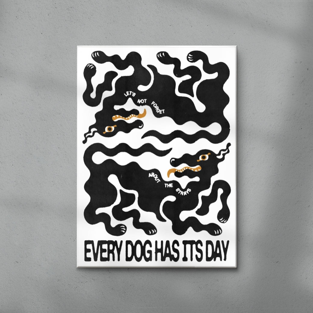 Every Dog contemporary wall art print by Alexander Khabbazi - sold by DROOL