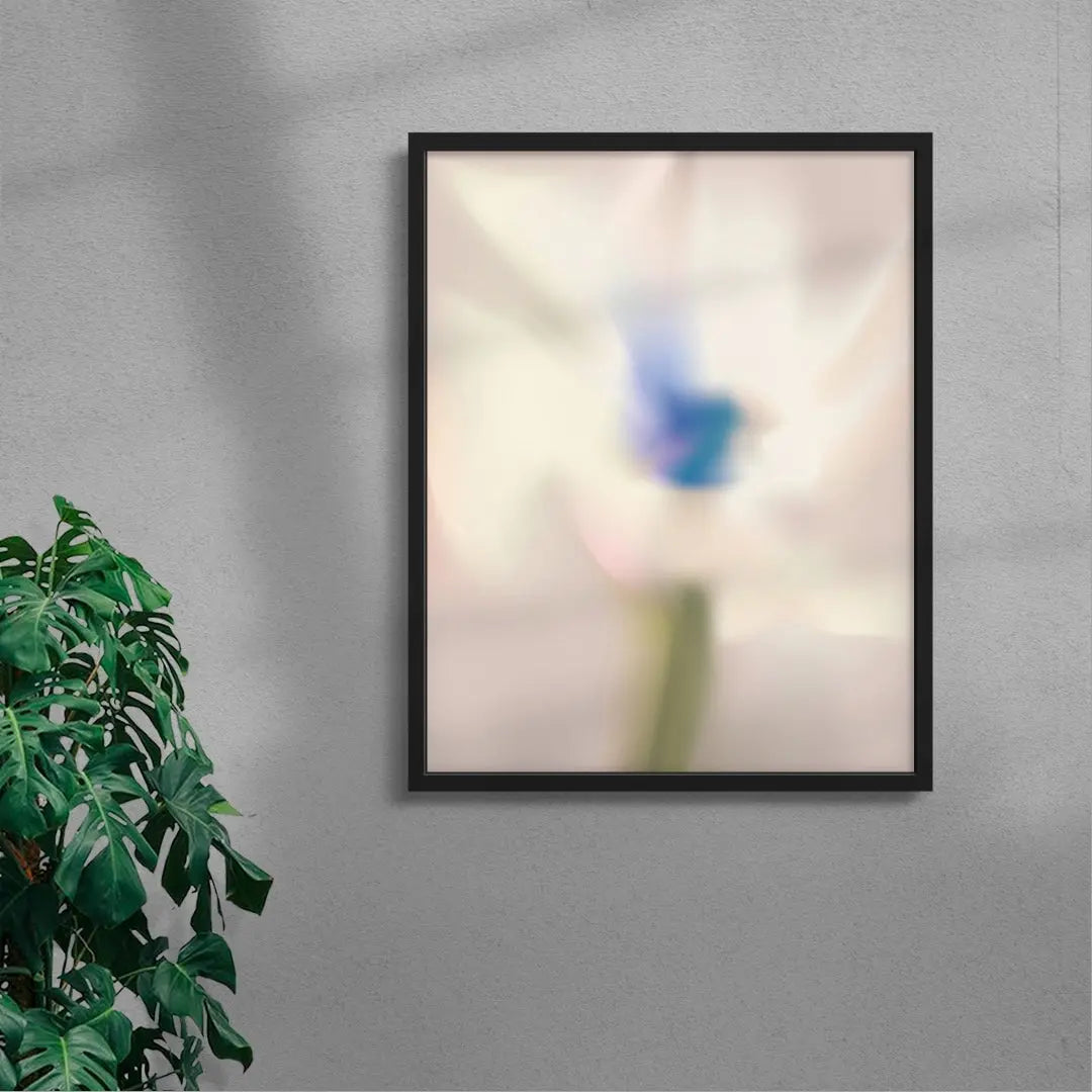White Flower contemporary wall art print by Federico Sánchez - sold by DROOL