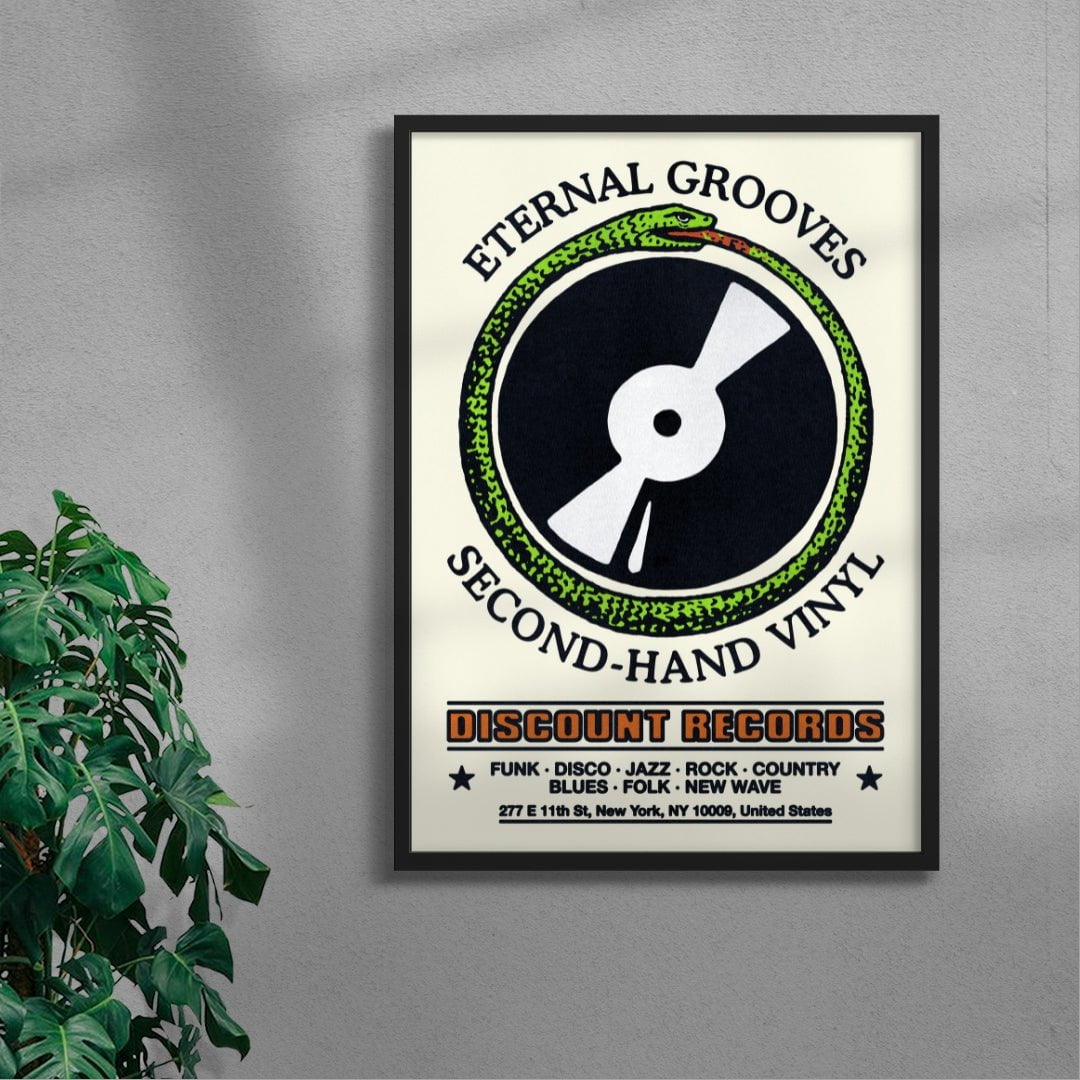 Eternal Grooves contemporary wall art print by Othman Zougam - sold by DROOL