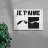 Je t’aime contemporary wall art print by Utsav Verma - sold by DROOL