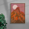 Red Mountain contemporary wall art print by Lily Kong - sold by DROOL