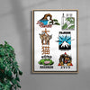 Showa Marks 2 contemporary wall art print by Othman Zougam - sold by DROOL