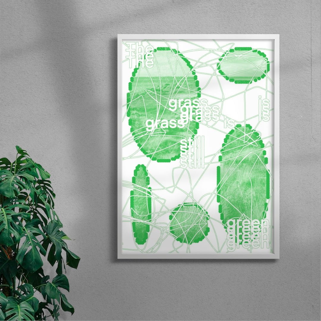 The Grass is Still Green contemporary wall art print by cloud.cb - sold by DROOL
