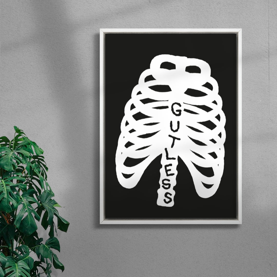 Gutless contemporary wall art print by Max Blackmore - sold by DROOL