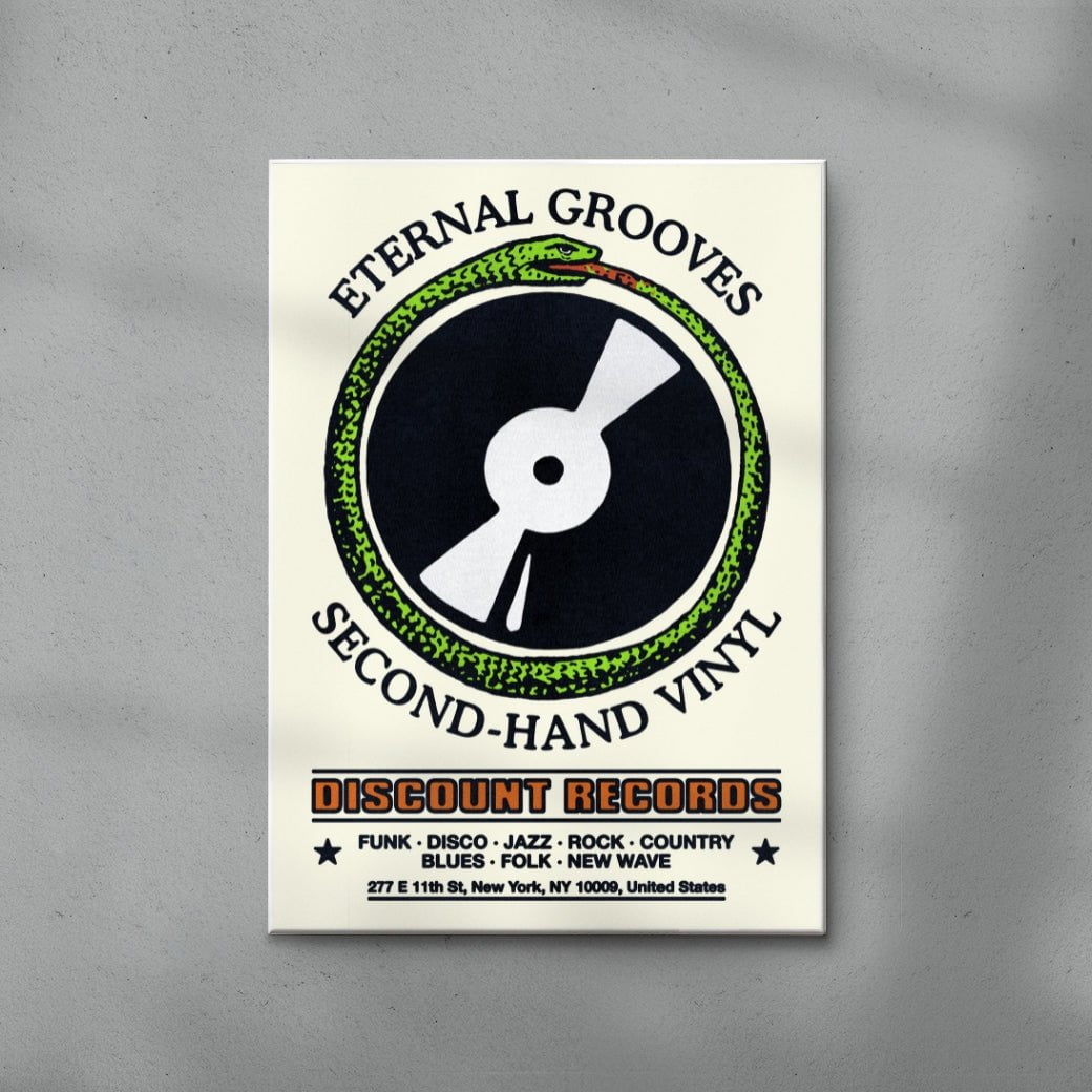 Eternal Grooves contemporary wall art print by Othman Zougam - sold by DROOL