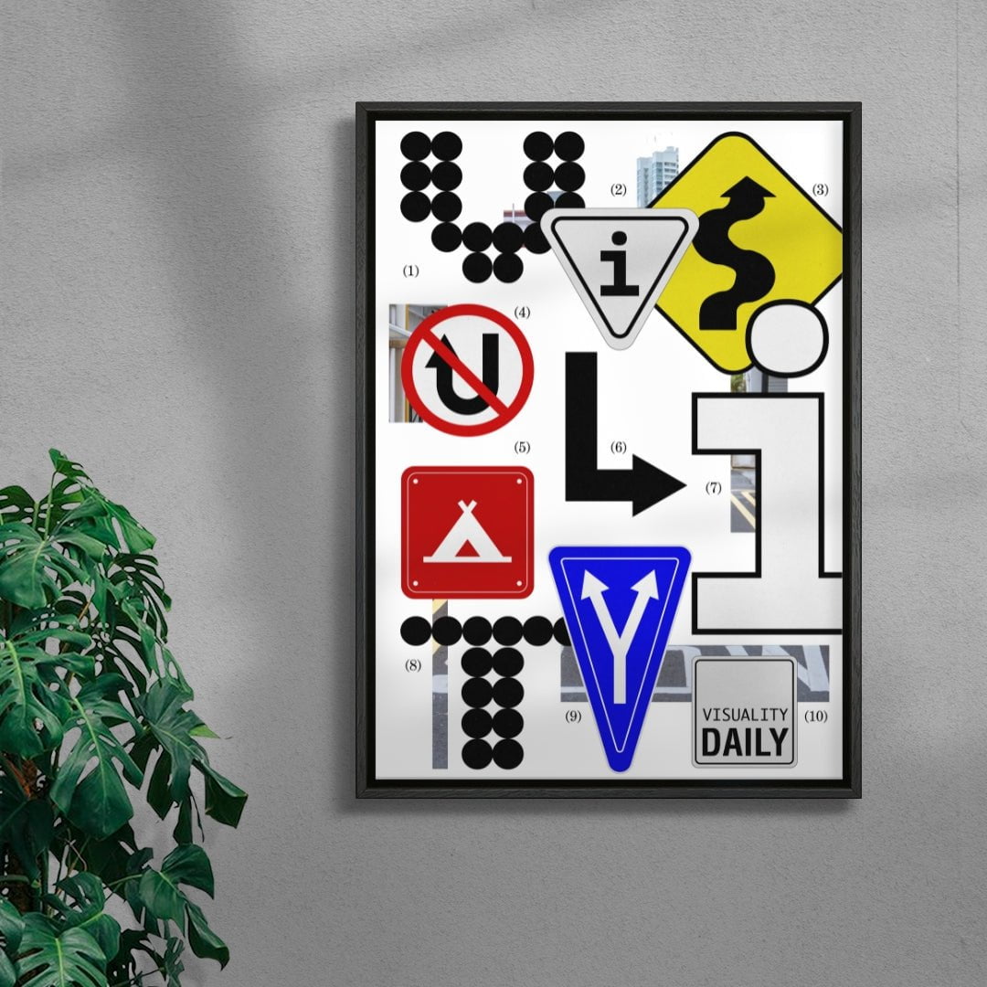 Visuality Daily contemporary wall art print by cloud.cb - sold by DROOL