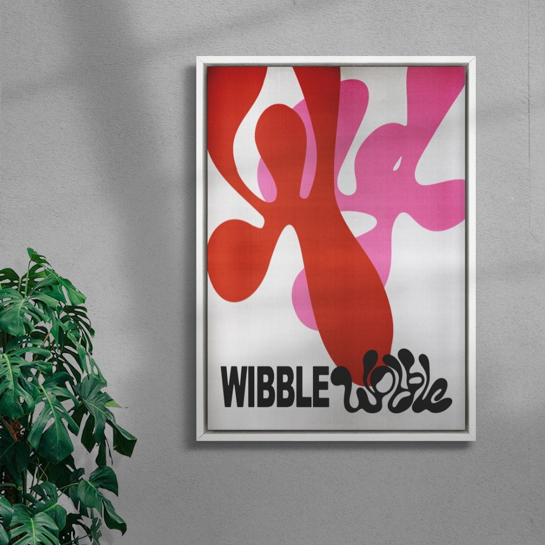 Wibble wobble contemporary canvas art print by 3WillyT - sold by DROOL