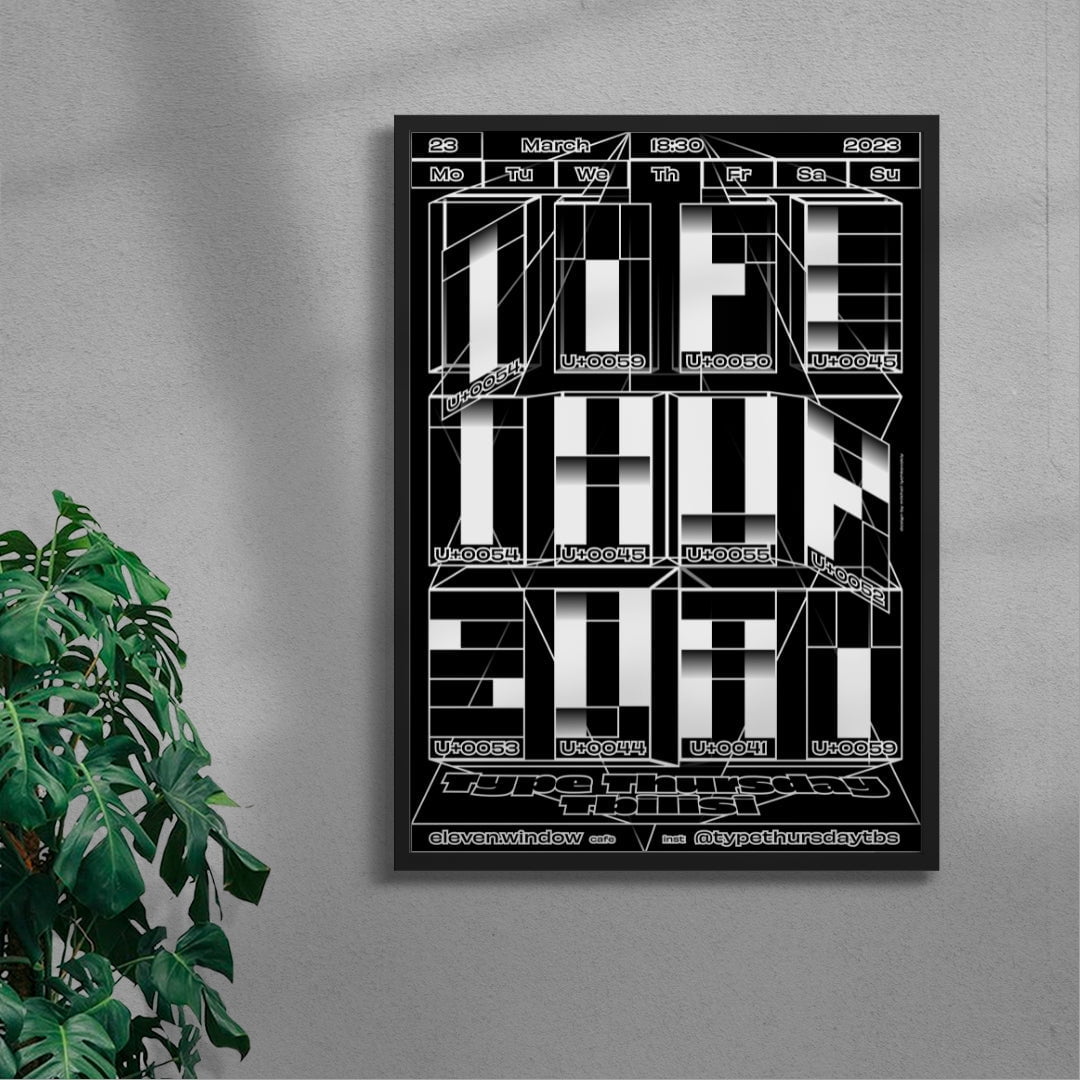 Type Thursday Tbilisi contemporary wall art print by Mikhail Lychkovskiy - sold by DROOL