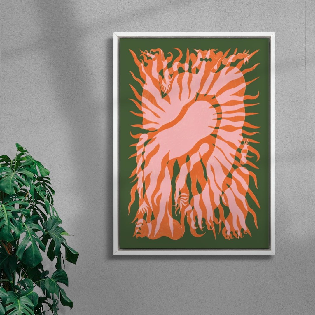The Faune and the SUN contemporary wall art print by Célestin Krier - sold by DROOL