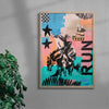 Run contemporary wall art print by Caitlin Flood-Molyneux - sold by DROOL