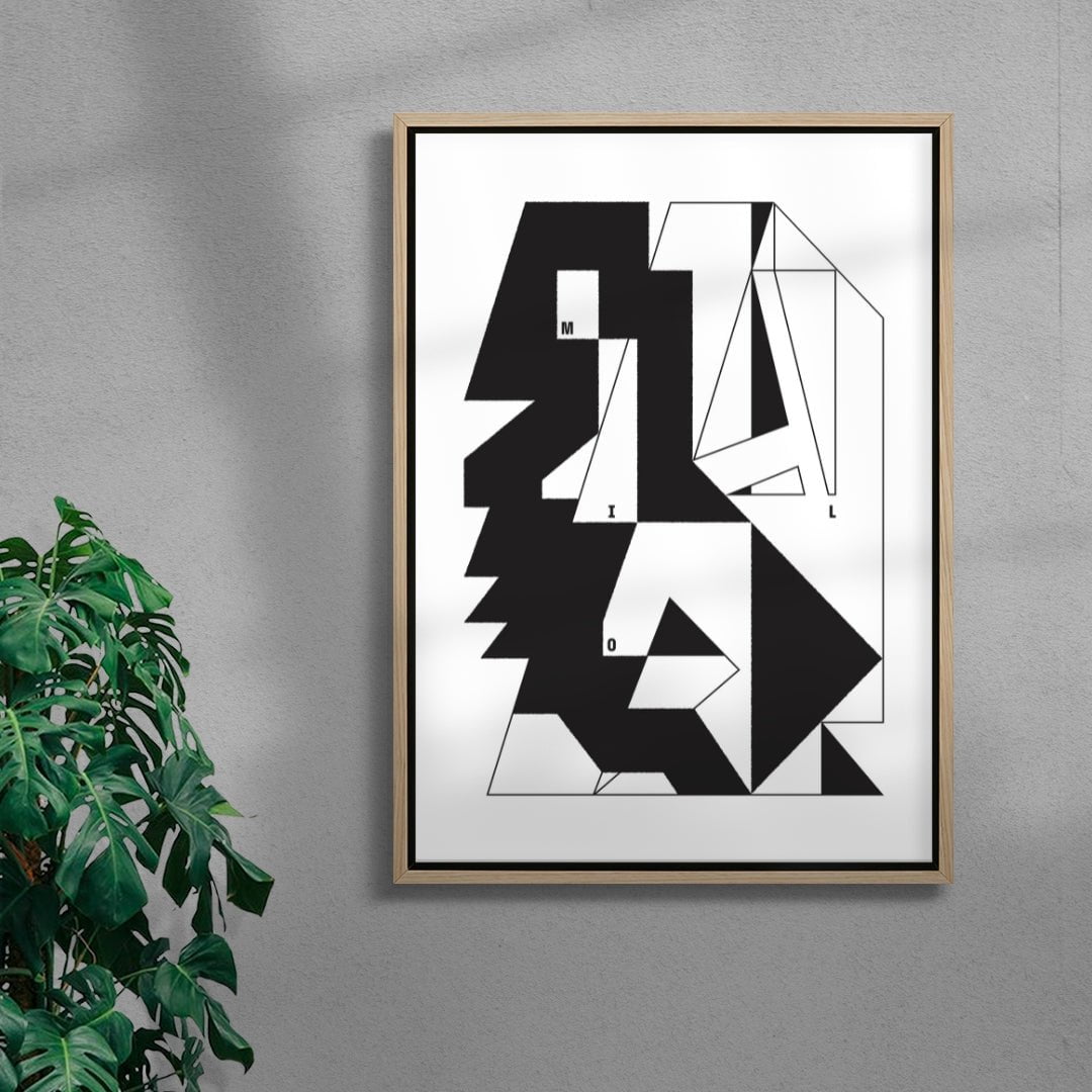 MILO contemporary wall art print by Przemek Bizoń - sold by DROOL