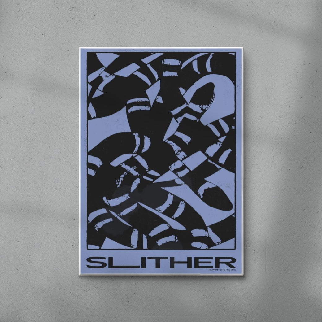 Slither contemporary wall art print by Adam Foster - sold by DROOL