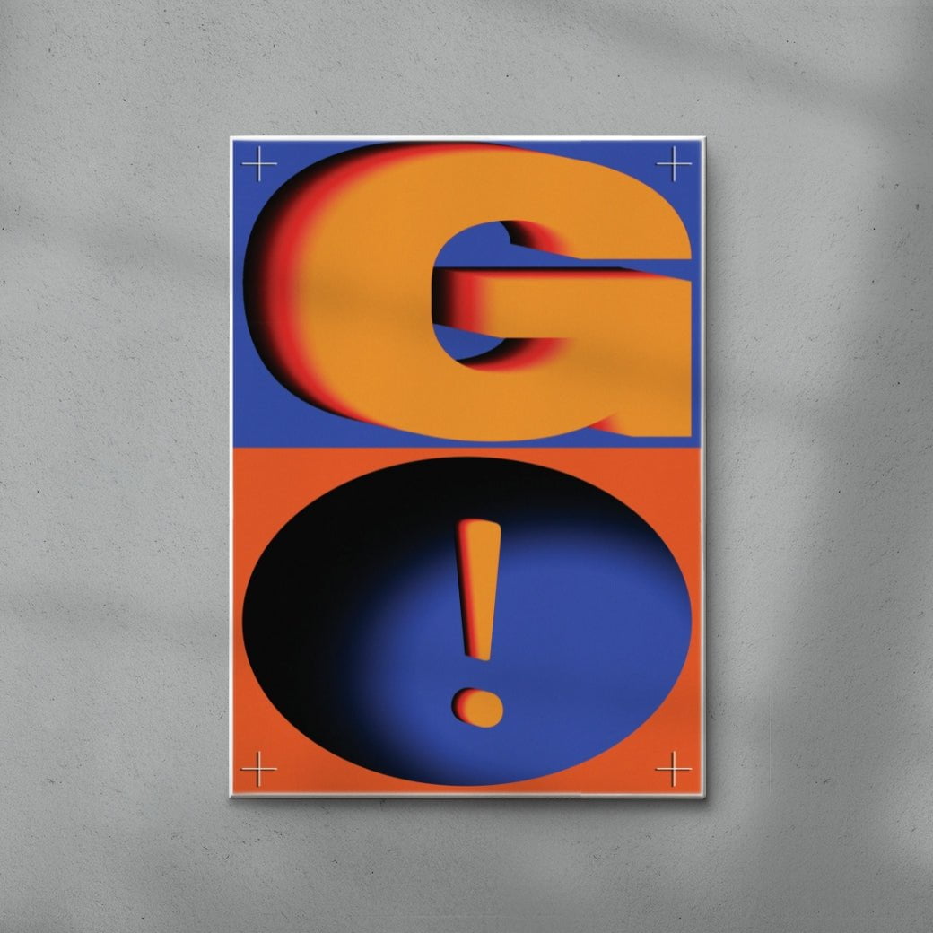 GO! contemporary wall art print by Sheyi Adebayo - sold by DROOL
