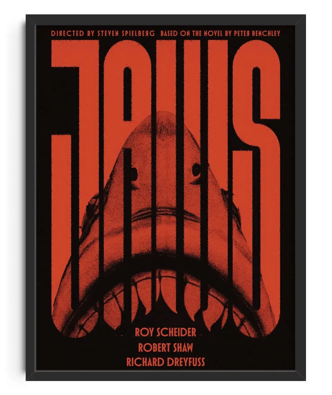 JAWS contemporary wall art print by Justyna Frąckiewicz - sold by DROOL