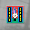 Stay Safe contemporary wall art print by Ovcharka - sold by DROOL
