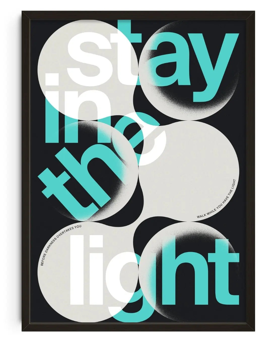 STAY IN THE LIGHT contemporary wall art print by Xtian Miller - sold by DROOL