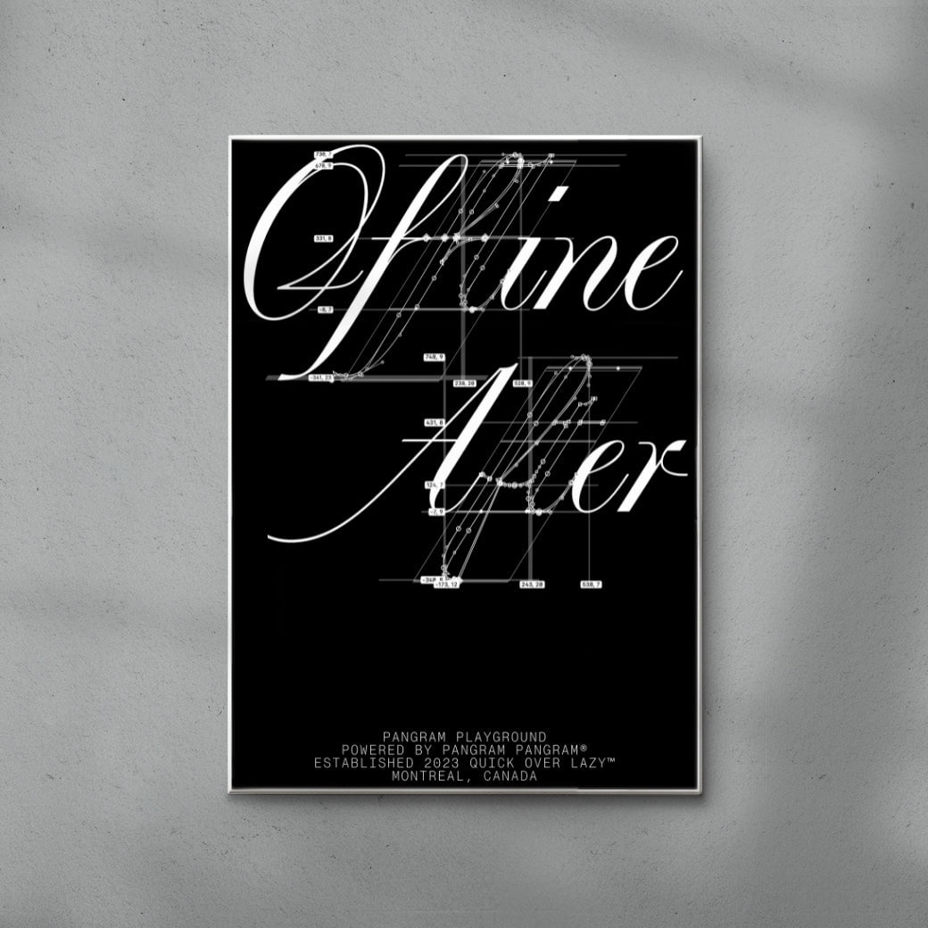 Offline contemporary wall art print by Pangram Pangram Foundry - sold by DROOL