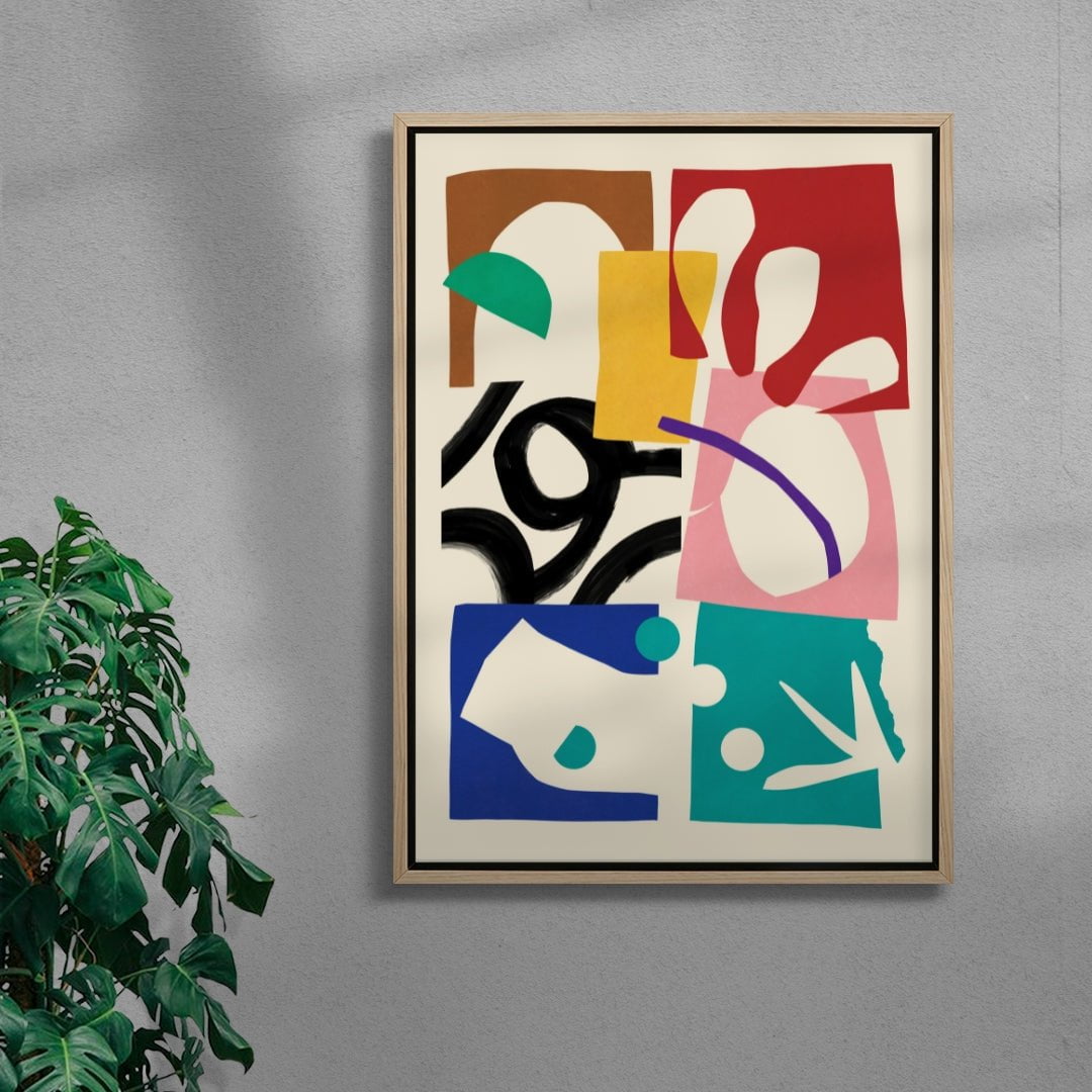Paper Garden contemporary wall art print by Stell Paper - sold by DROOL