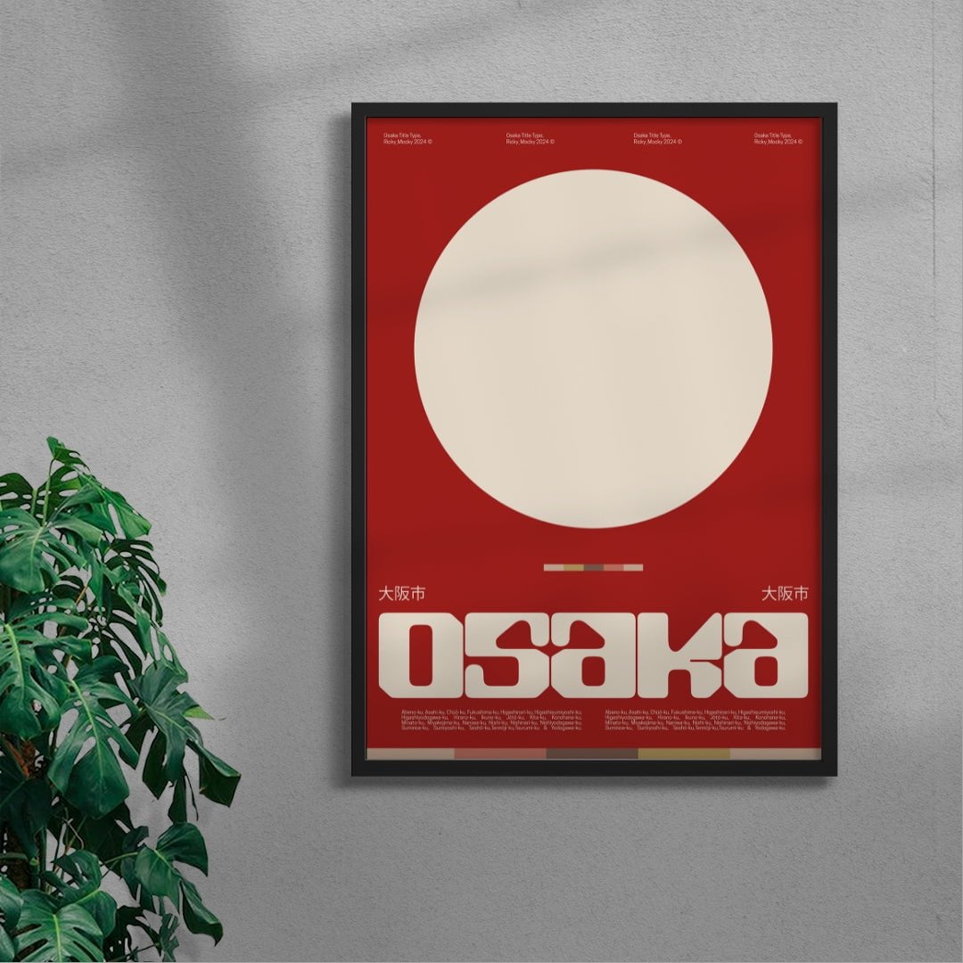 Osaka contemporary wall art print by Ricky Mocky - sold by DROOL