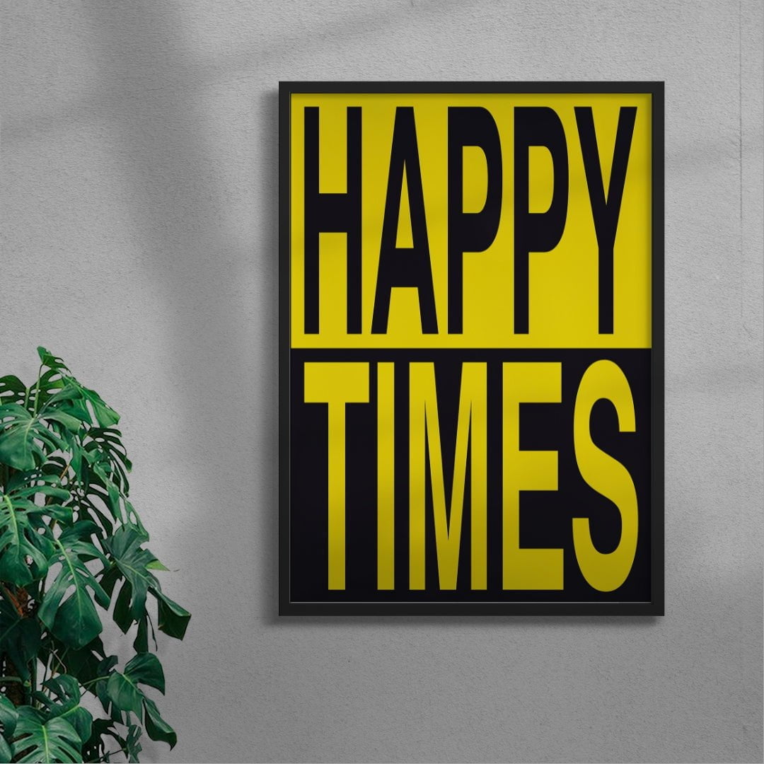 Happy Times contemporary wall art print by Sven Silk - sold by DROOL