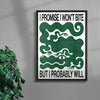I Won't Bite contemporary wall art print by Alexander Khabbazi - sold by DROOL