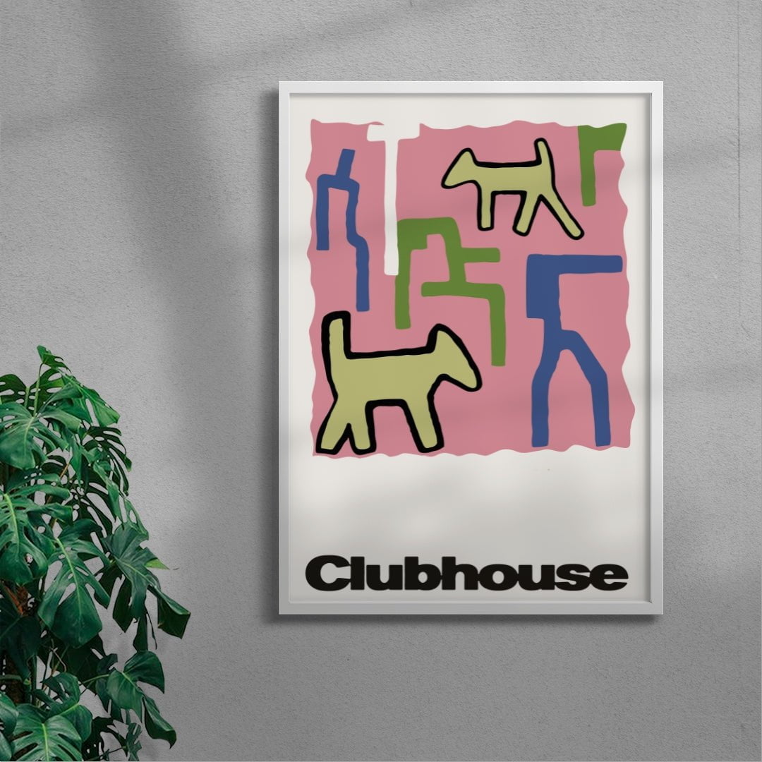 Clubhouse (2) contemporary wall art print by Will Da Costa - sold by DROOL