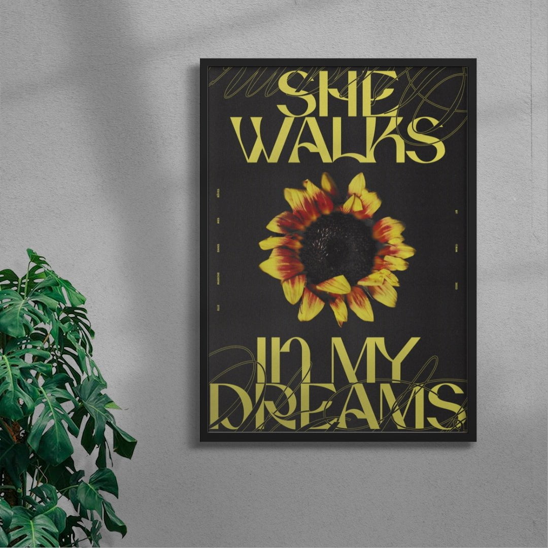 She Walks In My Dreams contemporary wall art print by RIM Atelier - sold by DROOL