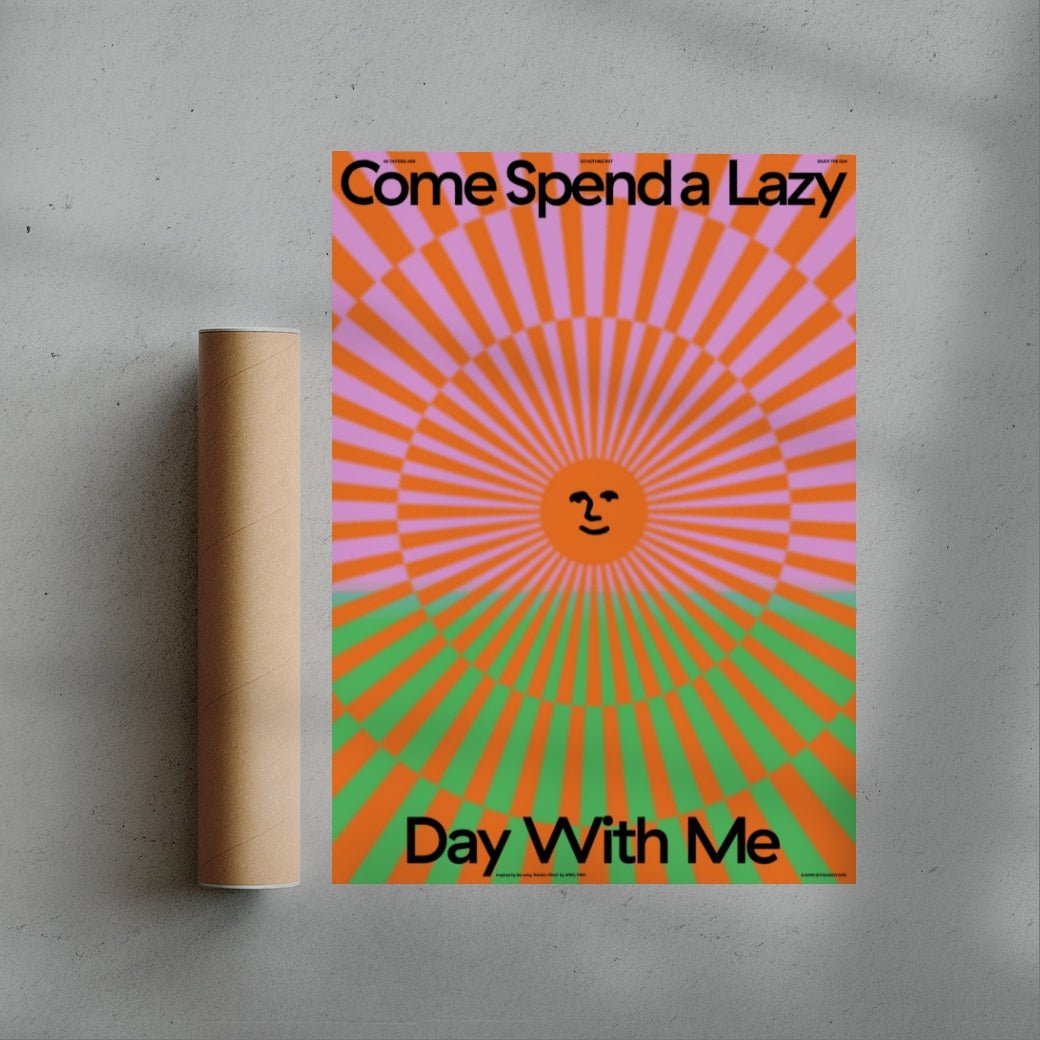 Spend a Lazy Day With Me contemporary wall art print by John Schulisch - sold by DROOL