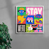 Stay weird contemporary wall art print by Ovcharka - sold by DROOL