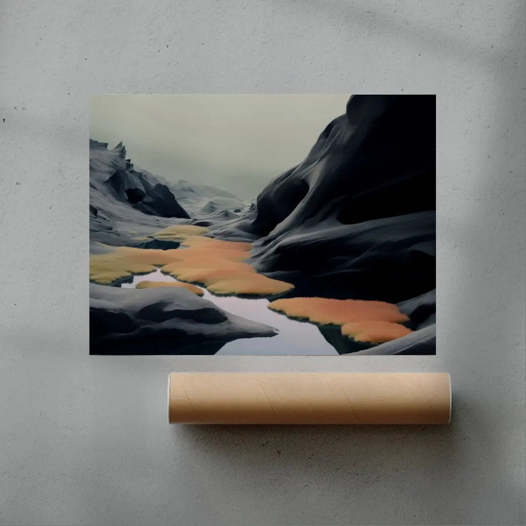 Velvet Wetlands contemporary wall art print by Lela Amparo - sold by DROOL