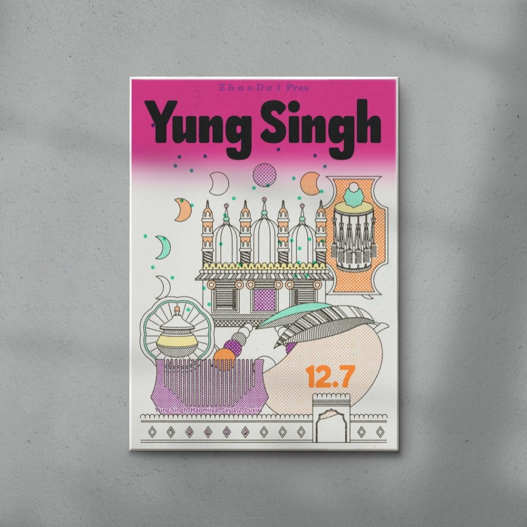 Zhao Dai pres. Yung Singh contemporary wall art print by MENSLIES - sold by DROOL