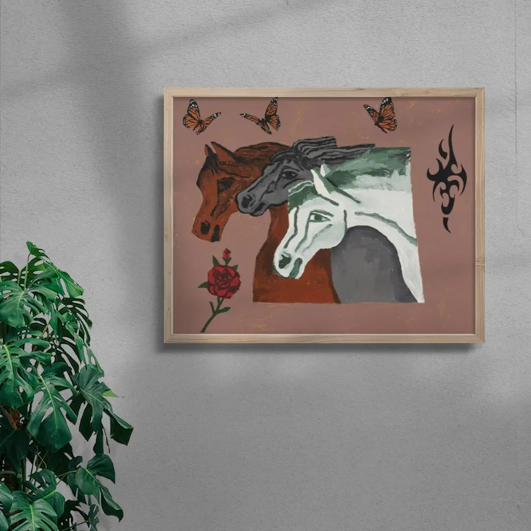 Pharaohs Horses contemporary wall art print by Colby Edwards - sold by DROOL