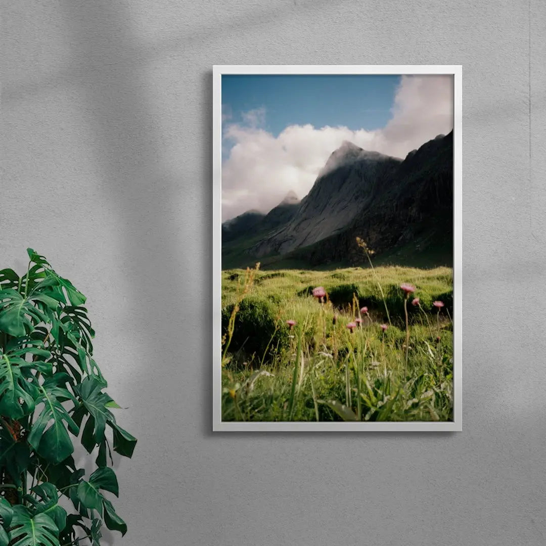 Misty Mountain contemporary wall art print by Hannes Becker - sold by DROOL