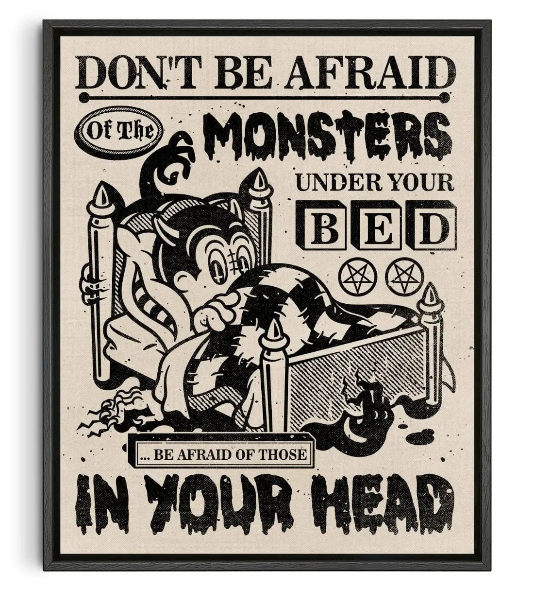 Monsters In Your Head contemporary wall art print by Laserblazt - sold by DROOL