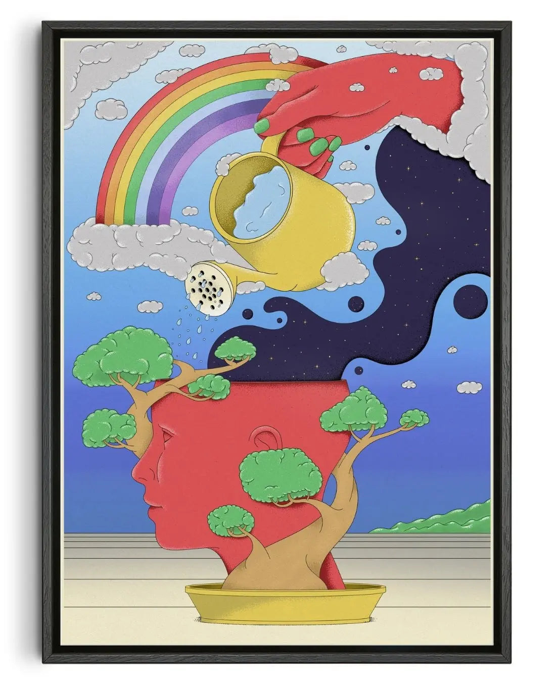 Grow Through It contemporary wall art print by Pointless Illustrations / James Lacey - sold by DROOL