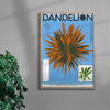 Dandelion contemporary wall art print by Studio Trikken - sold by DROOL