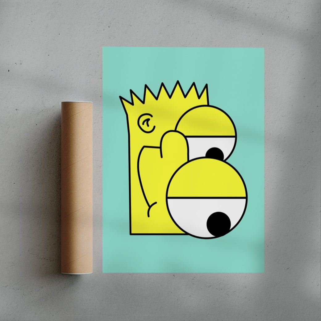 Picasso Bart contemporary wall art print by Ignorance1 - sold by DROOL