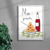 Mm Pasta contemporary wall art print by DROOL Collective - sold by DROOL