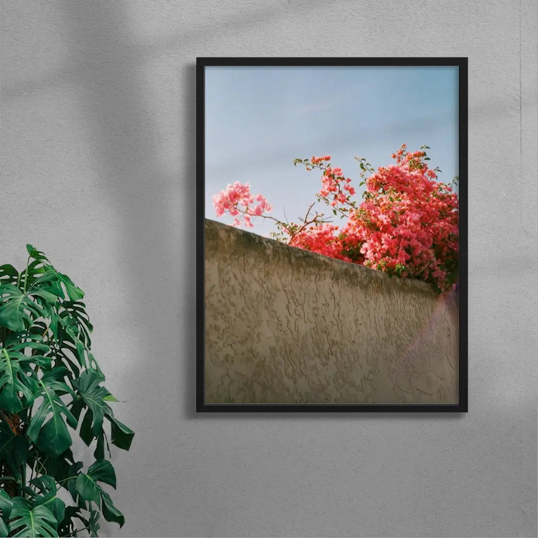 Pink Bloom contemporary wall art print by Brandon Chau - sold by DROOL