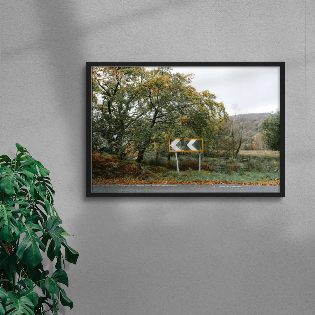Turn Left contemporary wall art print by James Popsys - sold by DROOL
