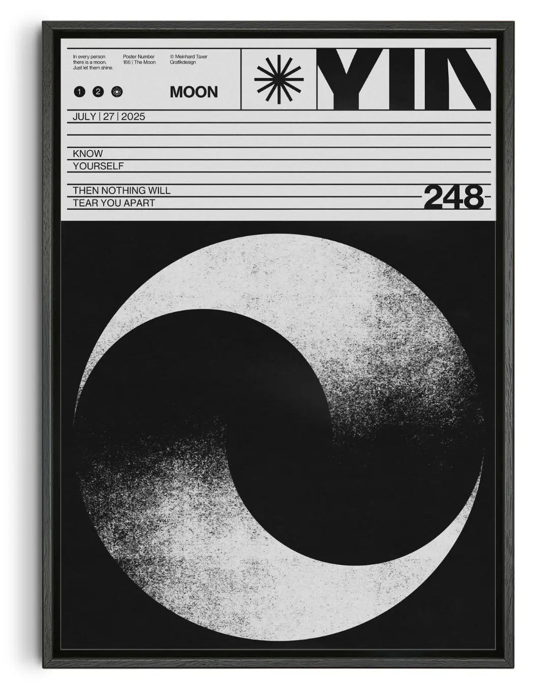 YIN contemporary canvas print by Meindl Taxer - sold by DROOL