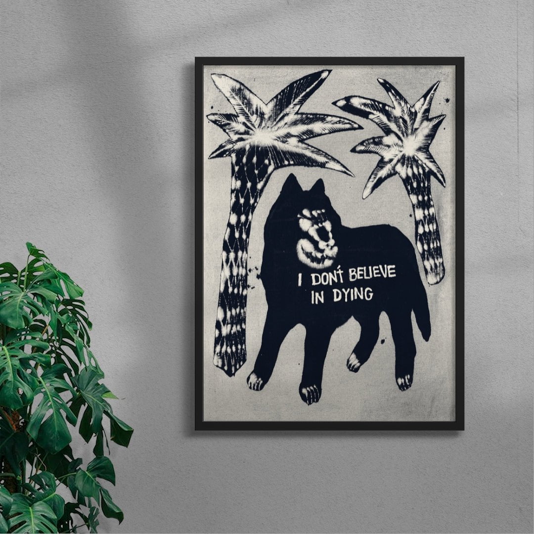 But I Do Believe In Death contemporary wall art print by Kwonny - sold by DROOL