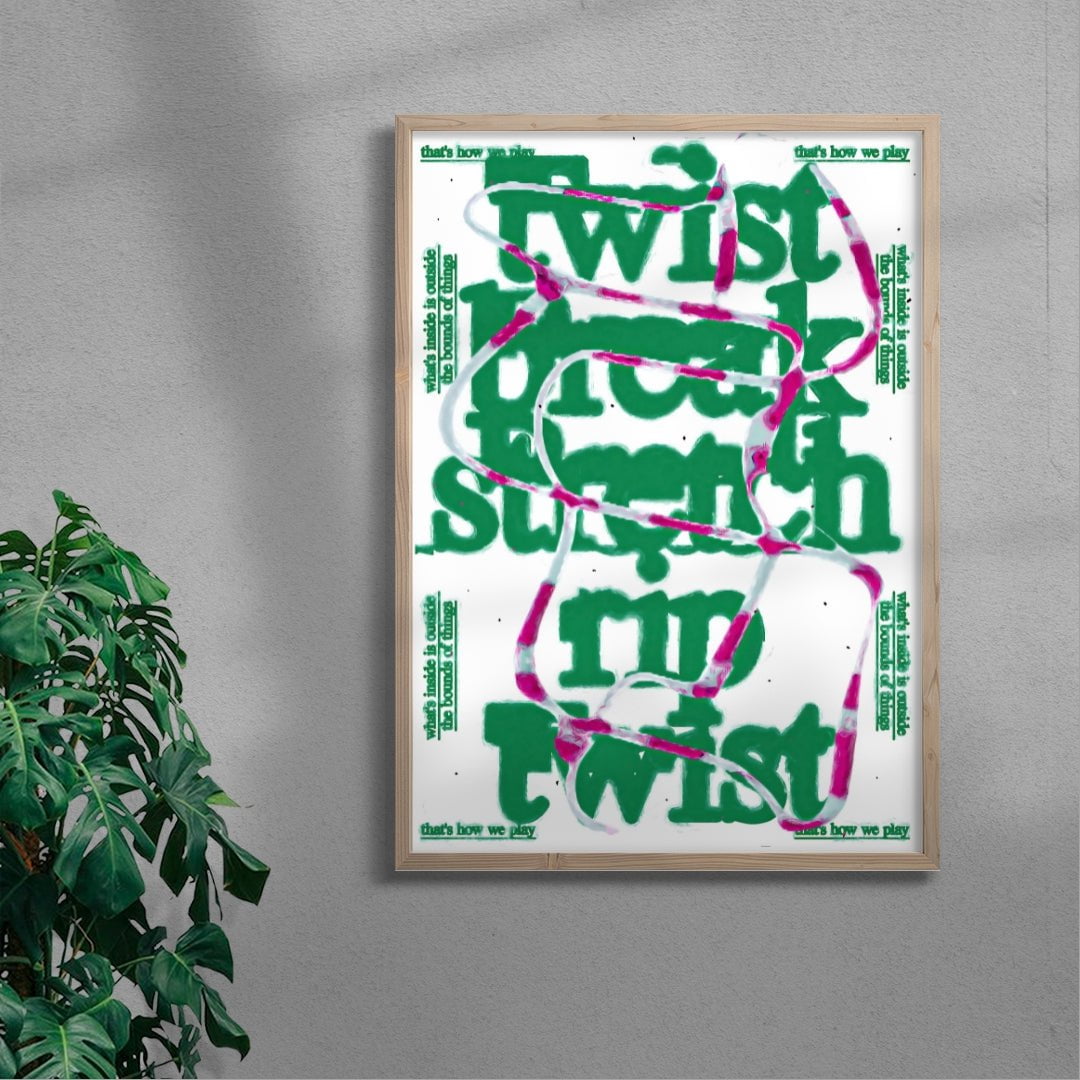 Twist_turn contemporary wall art print by Jorge Santos - sold by DROOL