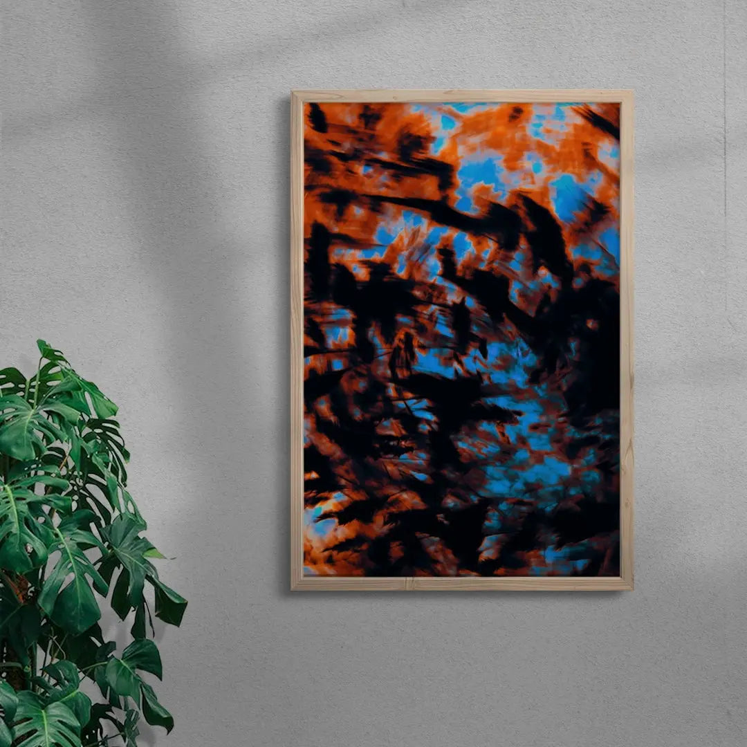 Microscope contemporary wall art print by Omar Belattar - sold by DROOL
