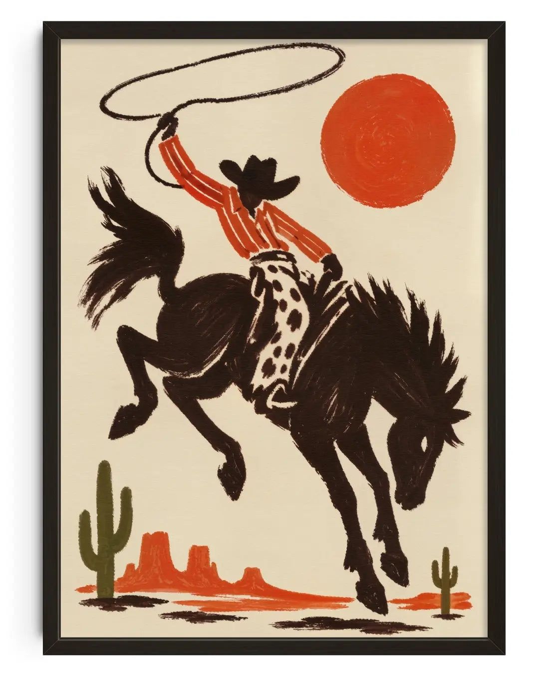 Giddy up, horsey contemporary art print by Xela - sold by DROOL