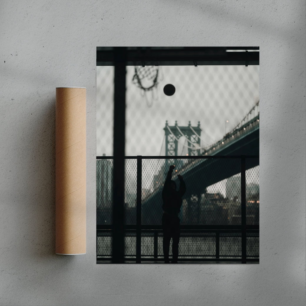 Bridge Basketball contemporary wall art print by Matej Sefcik - sold by DROOL