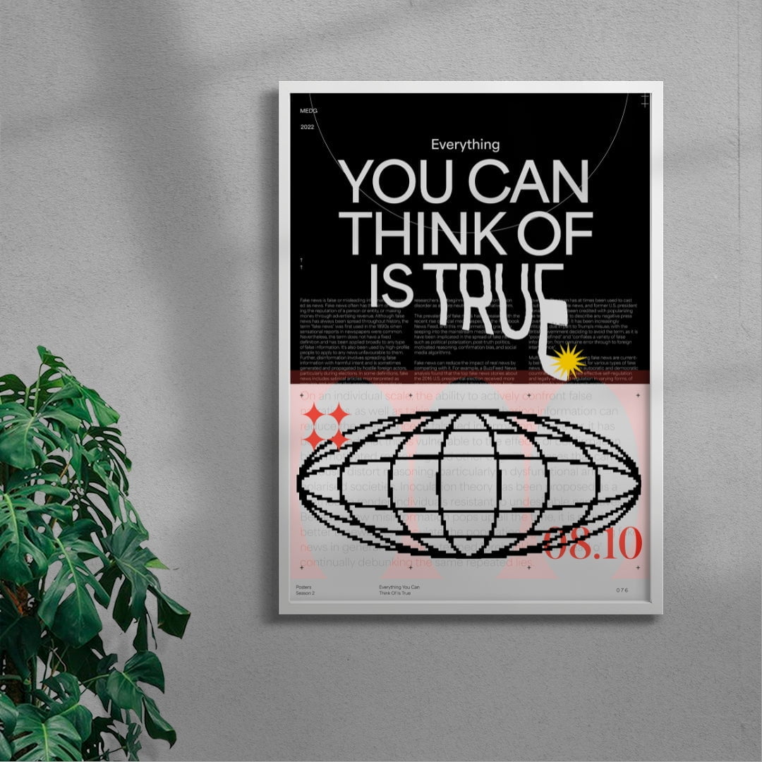 Everything Is True contemporary wall art print by MEDG - sold by DROOL