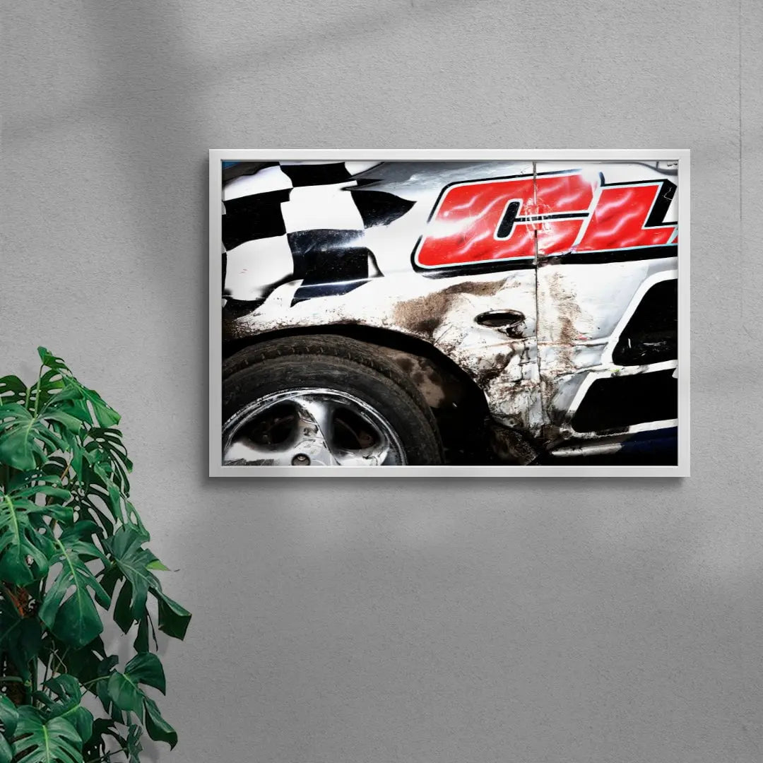 Battered contemporary wall art print by Armando Ferrari - sold by DROOL